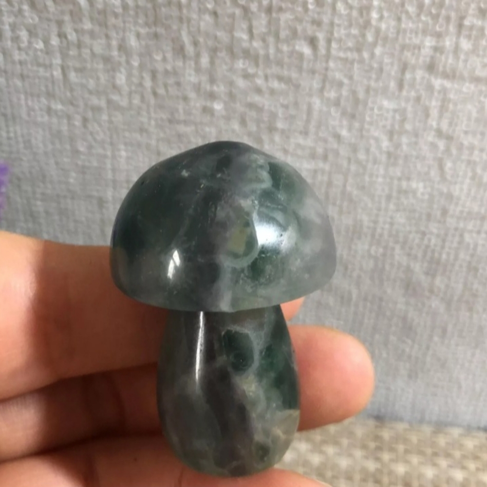 Green Fluorite Crystal Mushroom - Picture 8 of 10